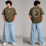 Royal Peacock Oversized Graphic T-Shirt